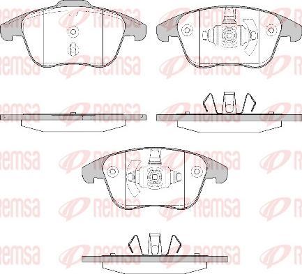 Remsa 1249.50 - Комплект спирачно феродо, дискови спирачки vvparts.bg