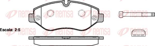 Remsa 1245.00 - Комплект спирачно феродо, дискови спирачки vvparts.bg