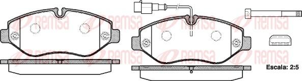 Remsa 1245.02 - Комплект спирачно феродо, дискови спирачки vvparts.bg