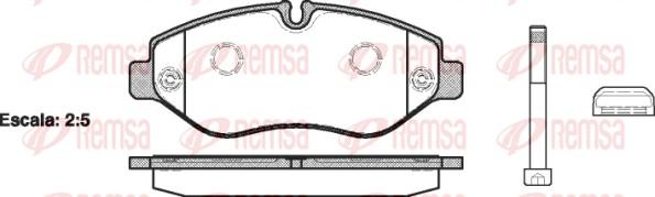 Remsa 1245.10 - Комплект спирачно феродо, дискови спирачки vvparts.bg