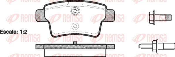 Remsa 1241.00 - Комплект спирачно феродо, дискови спирачки vvparts.bg