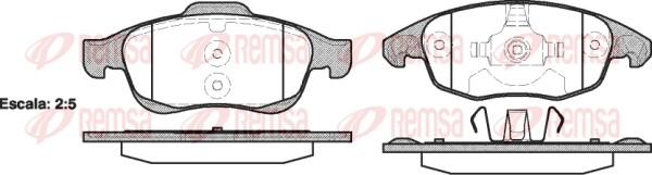 Remsa 1248.00 - Комплект спирачно феродо, дискови спирачки vvparts.bg