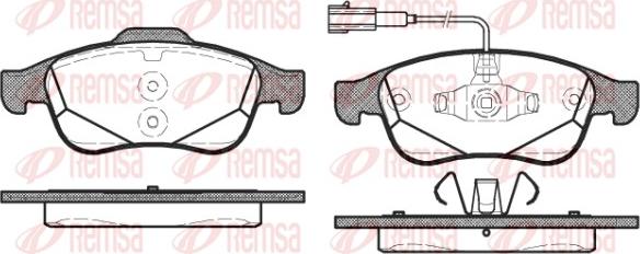 Remsa 1248.02 - Комплект спирачно феродо, дискови спирачки vvparts.bg