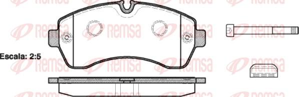 Remsa 1243.00 - Комплект спирачно феродо, дискови спирачки vvparts.bg