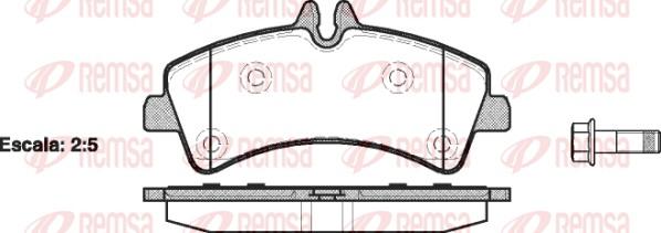 Remsa 1247.00 - Комплект спирачно феродо, дискови спирачки vvparts.bg