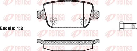 Remsa 1256.00 - Комплект спирачно феродо, дискови спирачки vvparts.bg