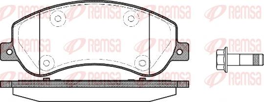Remsa 1250.00 - Комплект спирачно феродо, дискови спирачки vvparts.bg