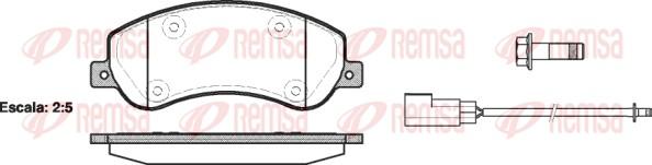 Remsa 1250.02 - Комплект спирачно феродо, дискови спирачки vvparts.bg