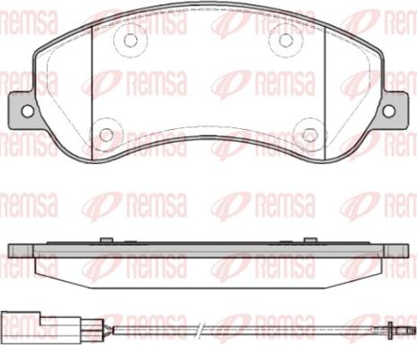 Remsa 1250.11 - Комплект спирачно феродо, дискови спирачки vvparts.bg