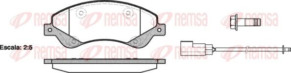 Remsa 1251.02 - Комплект спирачно феродо, дискови спирачки vvparts.bg