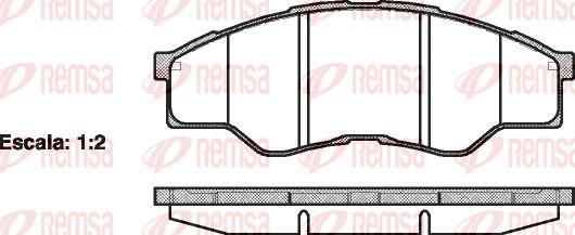 Remsa 1266.00 - Комплект спирачно феродо, дискови спирачки vvparts.bg