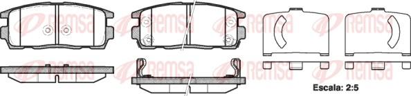 Remsa 1260.12 - Комплект спирачно феродо, дискови спирачки vvparts.bg