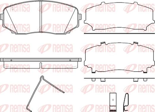 Remsa 1267.02 - Комплект спирачно феродо, дискови спирачки vvparts.bg