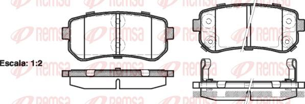 Remsa 1209.02 - Комплект спирачно феродо, дискови спирачки vvparts.bg