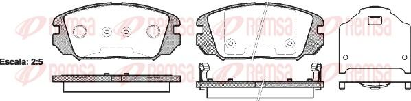 Remsa 1204.02 - Комплект спирачно феродо, дискови спирачки vvparts.bg