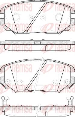 Remsa 1204.12 - Комплект спирачно феродо, дискови спирачки vvparts.bg