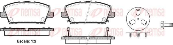 Remsa 1205.02 - Комплект спирачно феродо, дискови спирачки vvparts.bg