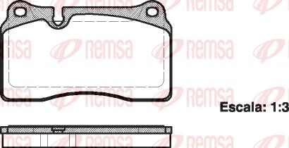Remsa 1200.00 - Комплект спирачно феродо, дискови спирачки vvparts.bg