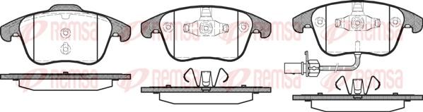 Remsa 1219.11 - Комплект спирачно феродо, дискови спирачки vvparts.bg