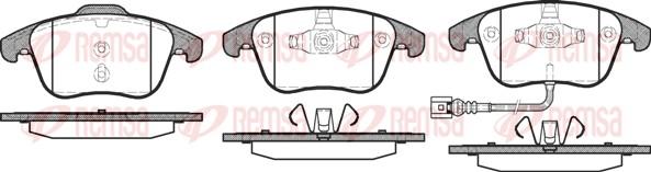 Remsa 1219.21 - Комплект спирачно феродо, дискови спирачки vvparts.bg