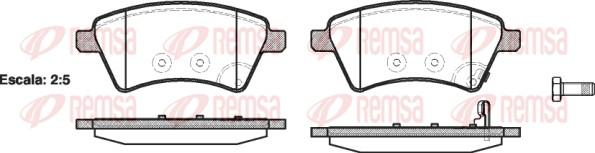 Remsa 1215.01 - Комплект спирачно феродо, дискови спирачки vvparts.bg