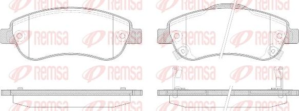 Remsa 1289.02 - Комплект спирачно феродо, дискови спирачки vvparts.bg