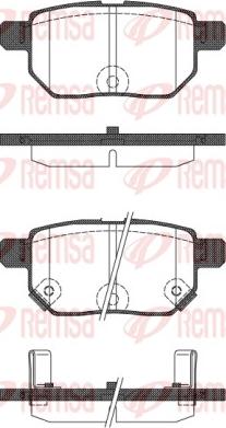 Remsa 1286.22 - Комплект спирачно феродо, дискови спирачки vvparts.bg