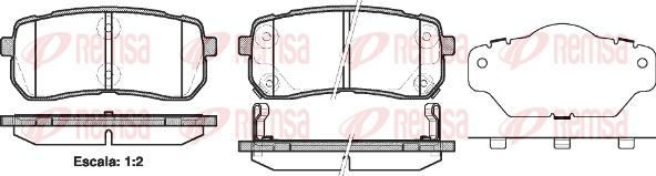 Remsa 1288.02 - Комплект спирачно феродо, дискови спирачки vvparts.bg