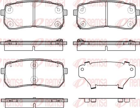 Remsa 1288.12 - Комплект спирачно феродо, дискови спирачки vvparts.bg