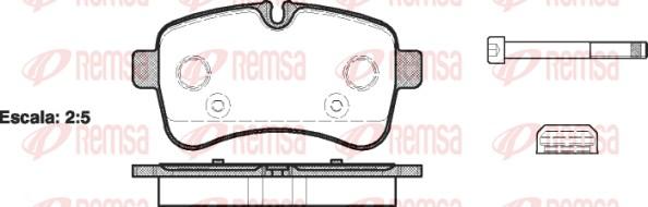 Remsa 1282.00 - Комплект спирачно феродо, дискови спирачки vvparts.bg