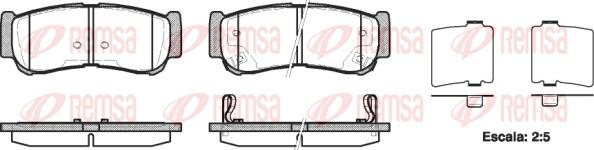 Remsa 1239.02 - Комплект спирачно феродо, дискови спирачки vvparts.bg