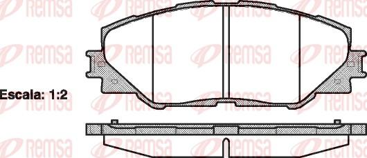 Remsa 1234.00 - Комплект спирачно феродо, дискови спирачки vvparts.bg