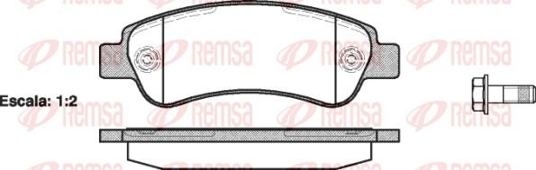 Remsa 1238.00 - Комплект спирачно феродо, дискови спирачки vvparts.bg