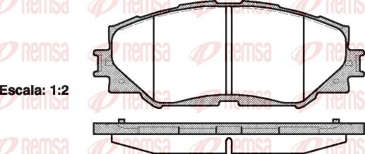 Remsa 1232.00 - Комплект спирачно феродо, дискови спирачки vvparts.bg