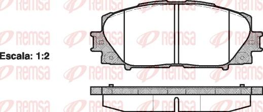 Remsa 1224.00 - Комплект спирачно феродо, дискови спирачки vvparts.bg