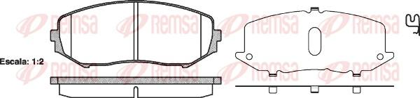 Remsa 1225.02 - Комплект спирачно феродо, дискови спирачки vvparts.bg