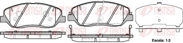 Remsa 1226.02 - Комплект спирачно феродо, дискови спирачки vvparts.bg