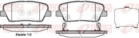 Remsa 1274.02 - Комплект спирачно феродо, дискови спирачки vvparts.bg