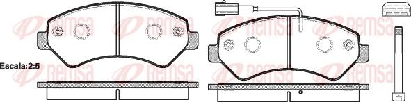 Remsa 1275.01 - Комплект спирачно феродо, дискови спирачки vvparts.bg