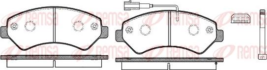 Remsa 1275.12 - Комплект спирачно феродо, дискови спирачки vvparts.bg