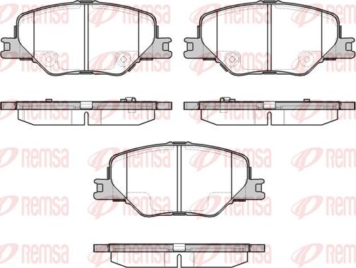 Remsa 1795.02 - Комплект спирачно феродо, дискови спирачки vvparts.bg