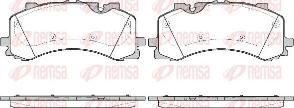 Remsa 1744.00 - Комплект спирачно феродо, дискови спирачки vvparts.bg