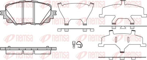 Remsa 1708.00 - Комплект спирачно феродо, дискови спирачки vvparts.bg