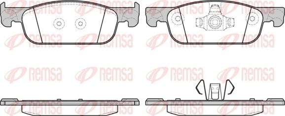 Remsa 1718.00 - Комплект спирачно феродо, дискови спирачки vvparts.bg