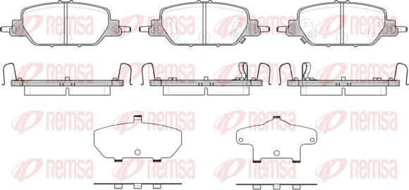 Remsa 1730.02 - Комплект спирачно феродо, дискови спирачки vvparts.bg