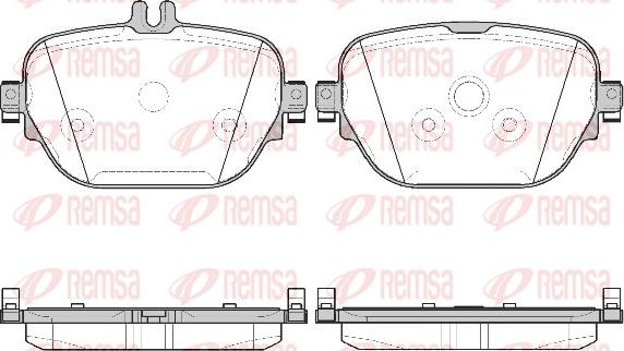 Remsa 1725.08 - Комплект спирачно феродо, дискови спирачки vvparts.bg