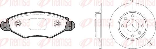 Remsa 8643.04 - Спирачен комплект, дискови спирачки vvparts.bg