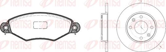 Remsa 8643.02 - Спирачен комплект, дискови спирачки vvparts.bg