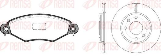 Remsa 8643.07 - Спирачен комплект, дискови спирачки vvparts.bg