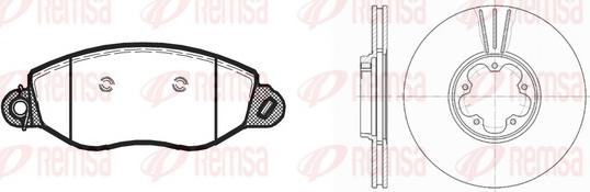 Remsa 8772.02 - Спирачен комплект, дискови спирачки vvparts.bg